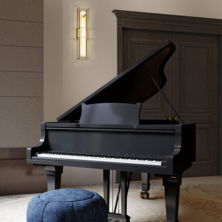 Duży kinkiet Blakley - 1 źródło światła - Szczotkowane złoto