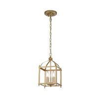 Mała lampa wisząca Larkin - 2 źródła światła - Naturalny mosiądz