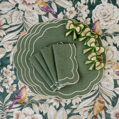 OBRUS BAWEŁNIANY EMERALD - 130 x 200 CM - ROSEBERRY HOME - MY HONEY HOME