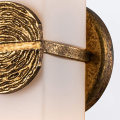 Kinkiet Elan - 2 źródła światła - Płatkowe złoto