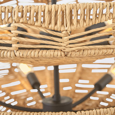 Żyrandol Ophelia - 13 źródeł światła - Czarny, karmelowy beż