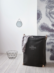 KOSZ NA PRANIE LUBIN CZARNY - 50 x 35 x 65 CM - AQUANOVA - MY HONEY HOME