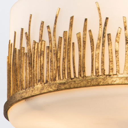 Lampa wisząca Sawgrass - 3 źródła światła - Płatkowe złoto