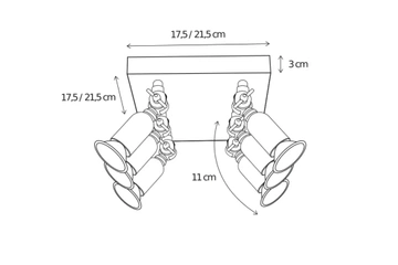 Lampa kierunkowa Authentage Fiston na kwadratowej podstawie - duża