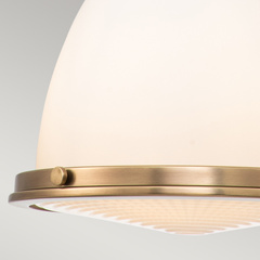 Średnia lampa wisząca Amelia - 1 źródło światła - Stary mosiądz