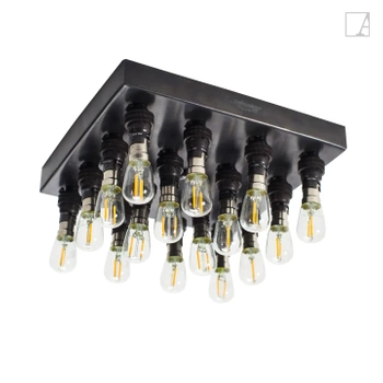 Lampa sufitowa Authentage Barron na kwadratowej podstawie