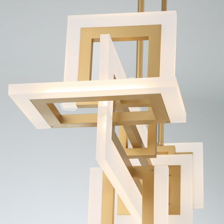 Średnia lampa wyspowa Inizio - Szczotkowane złoto