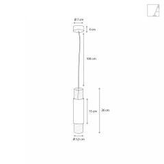 Lampa wisząca Authentage Tisselum – 1 źródło światła