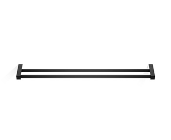 CORNER Wieszak na ręczniki Decor Walther 80 cm Podwójny Czarny mat