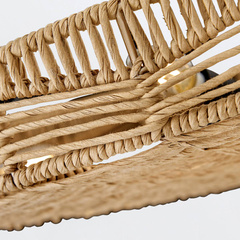 Lampa wisząca Ophelia - 6 źródeł światła - Czarny, karmelowy beż