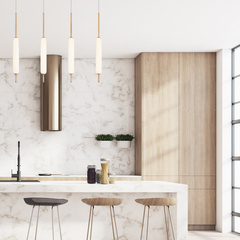 Lampa wisząca Cumberland - 1 źródło światła - Szczotkowane złoto