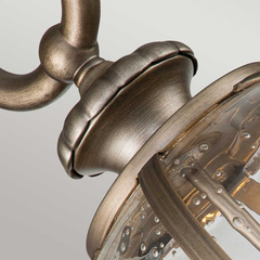 Średnia latarnia naścienna Halleron - 3 źródła światła - Oksydowany brąz