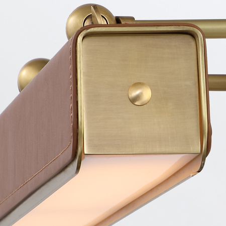 Średnia obrazówka LED Valise Picture - Vintage mosiądz, skóra koniakowa