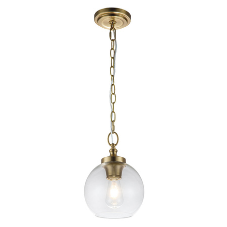 Mała lampa wisząca Tabby - 1 źródło światła - Oksydowany mosiądz