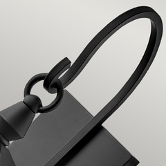 Duża latarnia naścienna Huntersfield - 3 źródła światła - Czarny