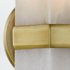 Kinkiet Valencia - 1 źródło światła - Vintage mosiądz