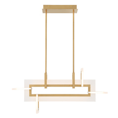 Mała lampa wyspowa Inizio - Szczotkowane złoto