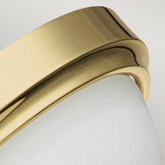 Plafon Malibu - 2 źródła światła - Polerowany mosiądz