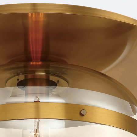 Średni plafon Nottingham - 1 źródło światła - Antyczny mosiądz