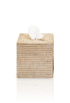 Pudełko Decor Walther na chusteczki kwadratowy Rattan jasny