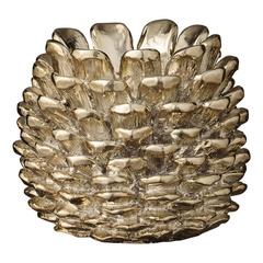 ŚWIECZNIK SZYSZKA SERAFINA - ZŁOTY - 9 x 8 CM - LENE BJERRE - MY HONEY HOME