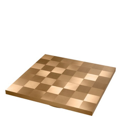 Stolik kawowy Laporte wykończenie ze szczotkowanego mosiądzu