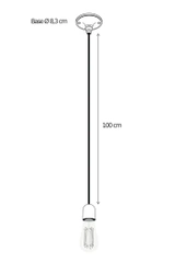 Lampa wisząca Authentage Filou na zamontowanej podstawie