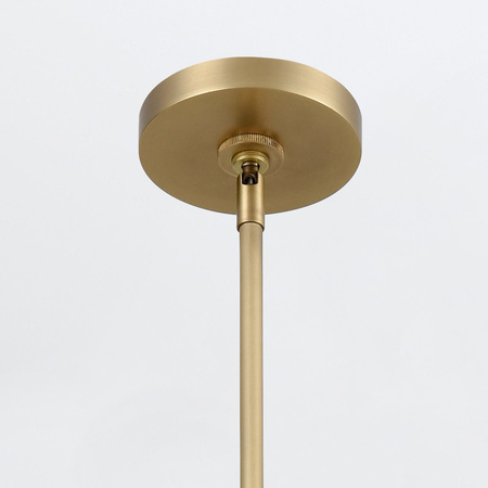 Lampa wyspowa LED Valise - Vintage mosiądz, skóra koniakowa