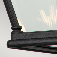 Duża latarnia naścienna Bayview - 1 źródło światła - Czarna