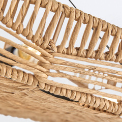 Lampa wisząca Ophelia - 6 źródeł światła - Czarny, karmelowy beż