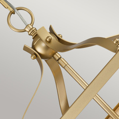 Średnia lampa wisząca Larkin - 3 źródła światła - Naturalny mosiądz