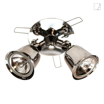 Lampa kierunkowa Authentage Fleure Twin na dysku ze sprężynami