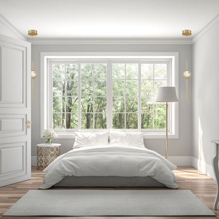 Lampa wisząca Barletta - 1 źródło światła - Szczotkowane złoto