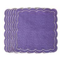 HAFTOWANE SERWETKI PURPLE PETALI - 6 SZT. - 38.5 x 38.5 CM - ROSEBERRY HOME - MY HONEY HOME