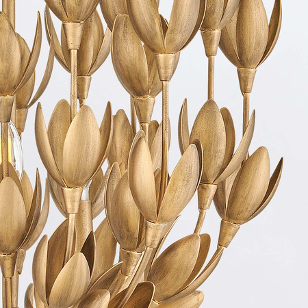 Lampa wisząca Flora - 3 źródła światła - Oksydowane złoto