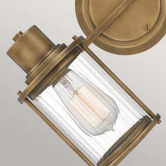 Kinkiet Riggs - 2 źródła światła - Wyblakły mosiądz