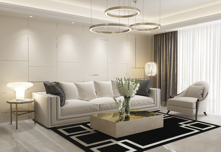 DYWAN HAMPTON BLACK ART DECO 200 x 300 CM FARGOTEX - MY HONEY HOME