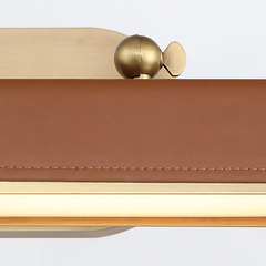 Średnia obrazówka LED Valise Picture - Vintage mosiądz, skóra koniakowa