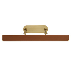 Duża obrazówka LED Valise Picture - Vintage mosiądz, skóra koniakowa