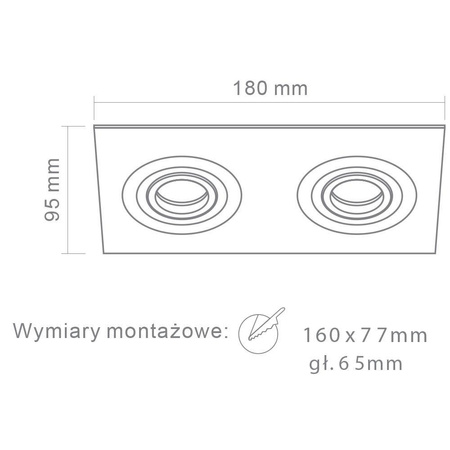 Oprawa wpuszczanaFasto II Alluminio