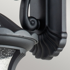 Średnia latarnia naścienna Chicago - 1 źródło światła - Teksturowana czerń