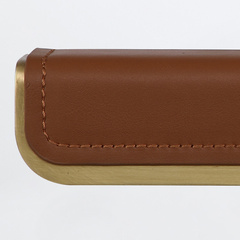 Mała obrazówka LED Valise Picture - Vintage mosiądz, skóra koniakowa