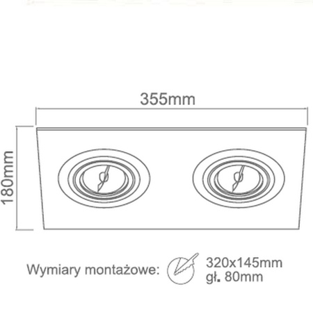 Oprawa wpuszczanaFaro II Nero