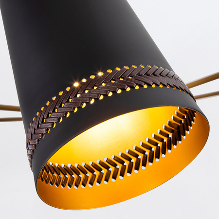 Żyrandol Brickell - 5 źródeł światła - Matowa czerń