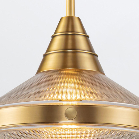 Lampa wisząca Willard - 1 źródło światła - Vintage mosiądz