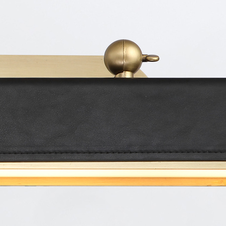 Duża obrazówka LED Valise Picture - Vintage mosiądz, skóra smokingowa