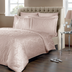 POŚCIEL FABIO - 200 x 220 CM - 6 CZĘŚCI - PUDROWA - TIVOLYO HOME - MY HONEY HOME