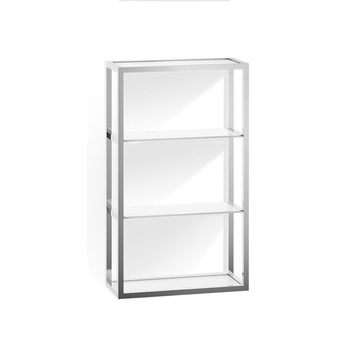 Regał łazienkowy Decor Walther Chrom / szkło Biały