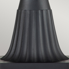 Mała latarnia stojąca Chicago - 1 źródło światła - Teksturowana czerń