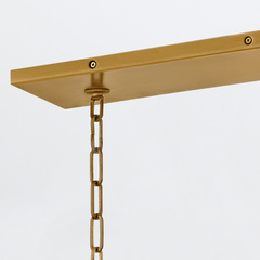 Lampa wyspowa Flora - 10 źródeł światła - Oksydowane złoto